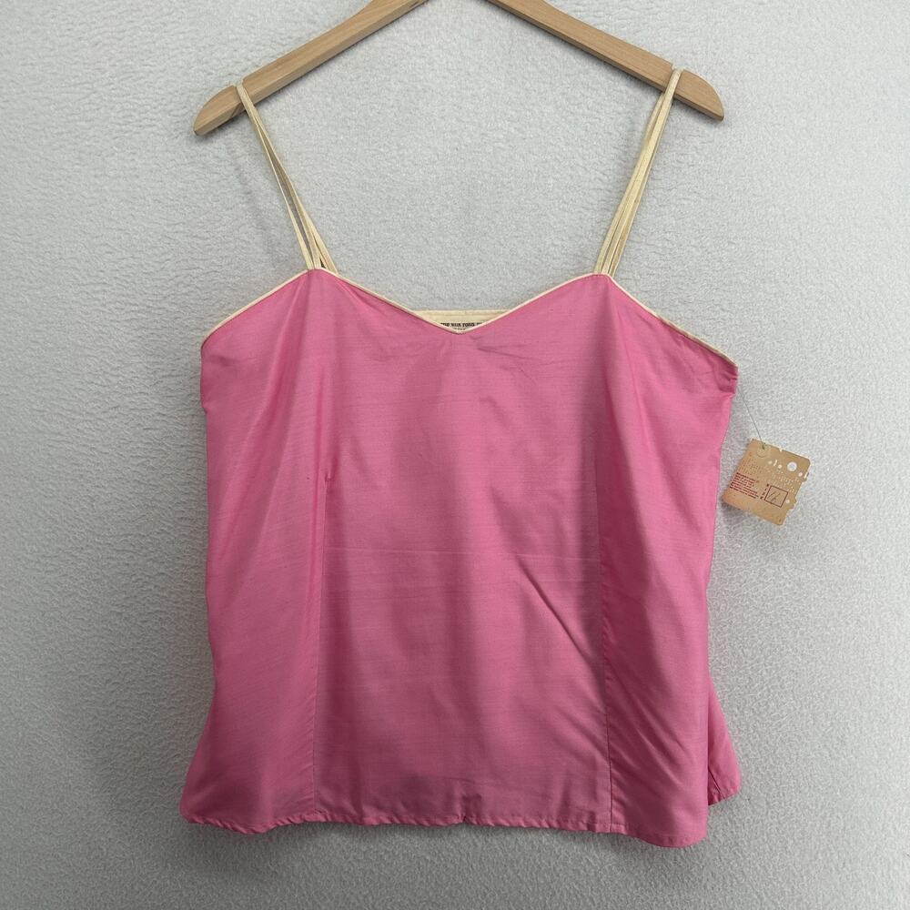 THE SILK ROAD COMPANIES Tank Top 16 Merchant Adventurers Silk Cami Pink NEW VTG